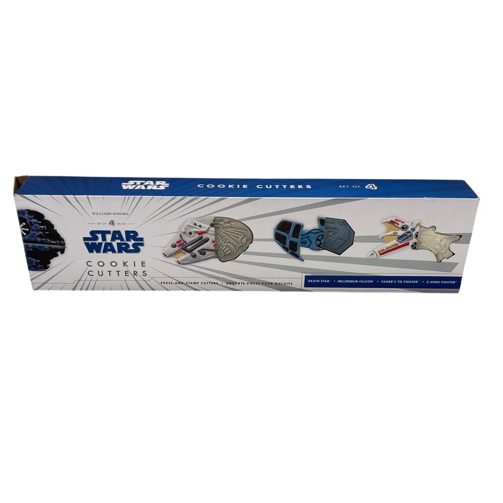 Star Wars Cookie Cutters Williams Sonoma Set 4 Death Star Millennium Falcon Tie